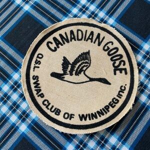 70’s Vintage Vinyl Patch Canada Goose Q.S.L. Swap Club of Canada